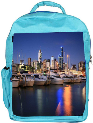

Snoogg Eco Friendly Canvas White Boats Designer Backpack Rucksack School Travel Unisex Casual Canvas Bag Bookbag Satchel 5 L Backpack(Blue)