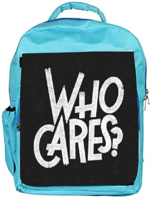 

Snoogg Eco Friendly Canvas Who Cares Backpack Rucksack School Travel Unisex Casual Canvas Bag Bookbag Satchel 5 L Backpack(Blue)