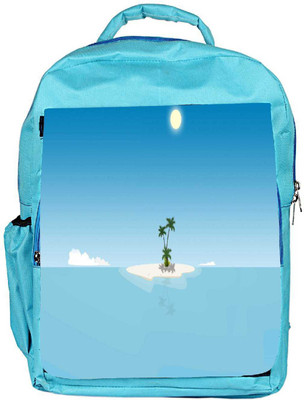 

Snoogg Eco Friendly Canvas Small Island Designer Backpack Rucksack School Travel Unisex Casual Canvas Bag Bookbag Satchel 5 L Backpack(Blue)