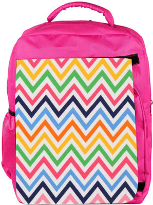 

Snoogg Eco Friendly Canvas White Space Wave Pattern 2528 Backpack Rucksack School Travel Unisex Casual Canvas Bag Bookbag Satchel 5 L Backpack(Pink)