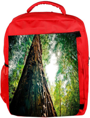 

Snoogg Eco Friendly Canvas Huge Tree Designer Backpack Rucksack School Travel Unisex Casual Canvas Bag Bookbag Satchel 5 L Backpack(Red)