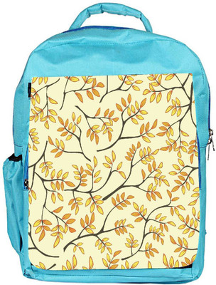

Snoogg Eco Friendly Canvas Multicolor Leaves Lite Pattern Designer Backpack Rucksack School Travel Unisex Casual Canvas Bag Bookbag Satchel 5 L Backpack(Blue)