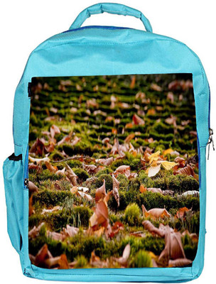 

Snoogg Eco Friendly Canvas Dried Leaves On The Ground Designer Backpack Rucksack School Travel Unisex Casual Canvas Bag Bookbag Satchel 5 L Backpack(Blue)