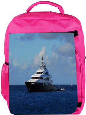 

Snoogg Eco Friendly Canvas White Boat In Blue Water Designer Backpack Rucksack School Travel Unisex Casual Canvas Bag Bookbag Satchel 5 L Backpack(Pink)