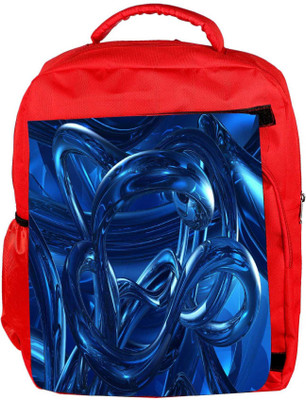 

Snoogg Eco Friendly Canvas Abstracts Dark Blue Designer Backpack Rucksack School Travel Unisex Casual Canvas Bag Bookbag Satchel 5 L Backpack(Red)