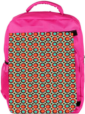 

Snoogg Eco Friendly Canvas Psy Circle Backpack Rucksack School Travel Unisex Casual Canvas Bag Bookbag Satchel 5 L Backpack(Pink)