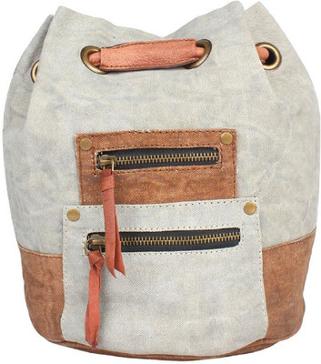 

Mona B Sutton Backpack Up-Cycled Canvas 20.5 L Backpack(Multicolor)