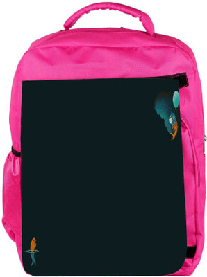 

Snoogg Eco Friendly Canvas Astronaut Goldfish Vector Designer Backpack Rucksack School Travel Unisex Casual Canvas Bag Bookbag Satchel 5 L Backpack(Pink)