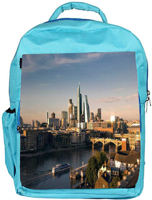 

Snoogg Eco Friendly Canvas Lake Side Buildings Designer Backpack Rucksack School Travel Unisex Casual Canvas Bag Bookbag Satchel 5 L Backpack(Blue)
