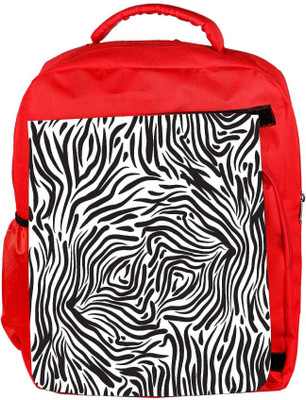 

Snoogg Eco Friendly Canvas Zebra Pattern Designer Backpack Rucksack School Travel Unisex Casual Canvas Bag Bookbag Satchel 5 L Backpack(Red)
