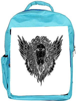 

Snoogg Eco Friendly Canvas Lion With Wings Vector T Shirt Design Backpack Rucksack School Travel Unisex Casual Canvas Bag Bookbag Satchel 5 L Backpack(Blue)