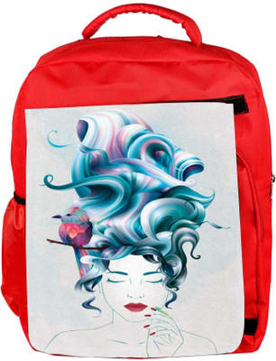 

Snoogg Eco Friendly Canvas Thinking Of Beauty Backpack Rucksack School Travel Unisex Casual Canvas Bag Bookbag Satchel 5 L Backpack(Red)