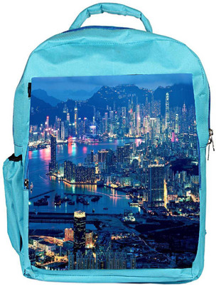 

Snoogg Eco Friendly Canvas Lake Side City Designer Backpack Rucksack School Travel Unisex Casual Canvas Bag Bookbag Satchel 5 L Backpack(Blue)