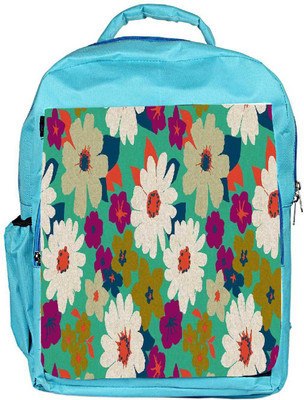 

Snoogg Eco Friendly Canvas Vintage Flowers Backpack Rucksack School Travel Unisex Casual Canvas Bag Bookbag Satchel 5 L Backpack(Blue)