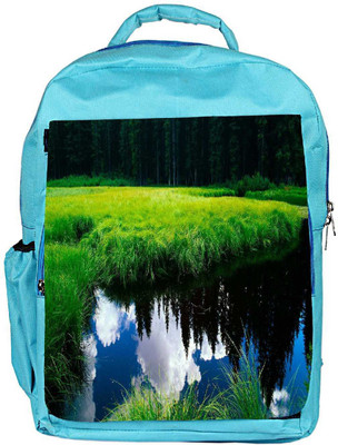 

Snoogg Eco Friendly Canvas Clouds On Water Designer Backpack Rucksack School Travel Unisex Casual Canvas Bag Bookbag Satchel 5 L Backpack(Blue)