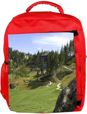 

Snoogg Eco Friendly Canvas Foreign Golf Park Designer Backpack Rucksack School Travel Unisex Casual Canvas Bag Bookbag Satchel 5 L Backpack(Red)