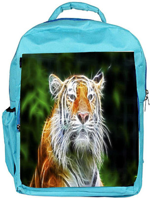

Snoogg Eco Friendly Canvas Abstract Neon Tiger Designer Backpack Rucksack School Travel Unisex Casual Canvas Bag Bookbag Satchel 5 L Backpack(Blue)