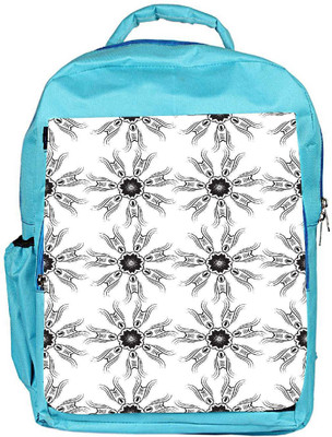 

Snoogg Eco Friendly Canvas Grey Pattern White Designer Backpack Rucksack School Travel Unisex Casual Canvas Bag Bookbag Satchel 5 L Backpack(Blue)