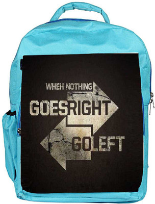 

Snoogg Eco Friendly Canvas Go Right Go Left Backpack Rucksack School Travel Unisex Casual Canvas Bag Bookbag Satchel 5 L Backpack(Blue)
