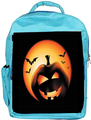 

Snoogg Eco Friendly Canvas Halloween Pumpkin Backpack Rucksack School Travel Unisex Casual Canvas Bag Bookbag Satchel 5 L Backpack(Blue)