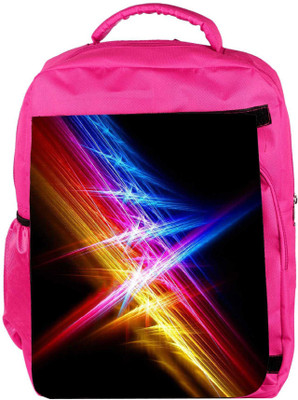 

Snoogg Eco Friendly Canvas Attracting Multiple Lights Designer Backpack Rucksack School Travel Unisex Casual Canvas Bag Bookbag Satchel 5 L Backpack(Pink)
