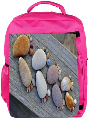 

Snoogg Eco Friendly Canvas Pebble Steps Backpack Rucksack School Travel Unisex Casual Canvas Bag Bookbag Satchel 5 L Backpack(Pink)
