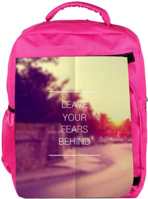 

Snoogg Eco Friendly Canvas Leave Your Fears Behind Backpack Rucksack School Travel Unisex Casual Canvas Bag Bookbag Satchel 5 L Backpack(Pink)
