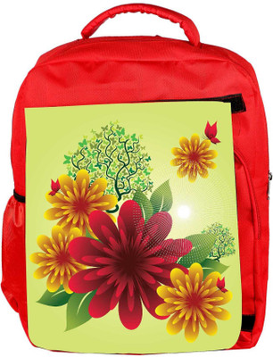 

Snoogg Eco Friendly Canvas Spring Flowers Backpack Rucksack School Travel Unisex Casual Canvas Bag Bookbag Satchel 5 L Backpack(Red)