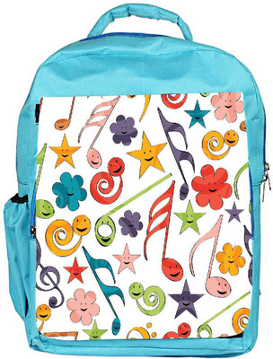 

Snoogg Eco Friendly Canvas Smiley Strings Designer Backpack Rucksack School Travel Unisex Casual Canvas Bag Bookbag Satchel 5 L Backpack(Blue)