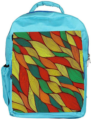 

Snoogg Eco Friendly Canvas Dark Color Leaves Designer Backpack Rucksack School Travel Unisex Casual Canvas Bag Bookbag Satchel 5 L Backpack(Blue)