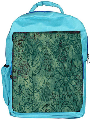 

Snoogg Eco Friendly Canvas Abstract Floral Design Designer Backpack Rucksack School Travel Unisex Casual Canvas Bag Bookbag Satchel 5 L Backpack(Blue)