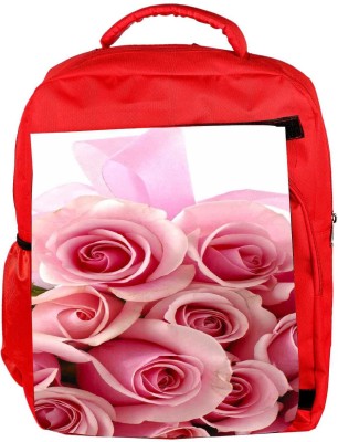 

Snoogg Eco Friendly Canvas Pink Flower Backpack Rucksack School Travel Unisex Casual Canvas Bag Bookbag Satchel 5 L Backpack(Red)