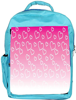 

Snoogg Eco Friendly Canvas White Hearts Designer Backpack Rucksack School Travel Unisex Casual Canvas Bag Bookbag Satchel 5 L Backpack(Blue)