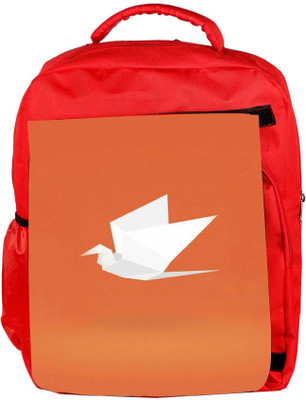 

Snoogg Eco Friendly Canvas Origami Cran 2893 Backpack Rucksack School Travel Unisex Casual Canvas Bag Bookbag Satchel 5 L Backpack(Red)