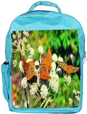 

Snoogg Eco Friendly Canvas Multiple Butterflies In White Petals Designer Backpack Rucksack School Travel Unisex Casual Canvas Bag Bookbag Satchel 5 L Backpack(Blue)