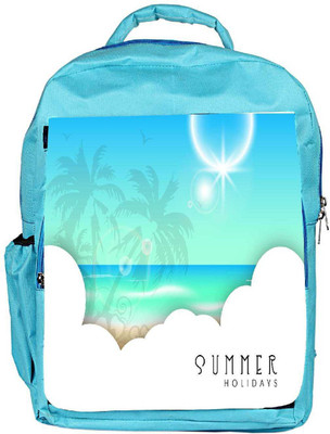 

Snoogg Eco Friendly Canvas Abstract Summer Background Backpack Rucksack School Travel Unisex Casual Canvas Bag Bookbag Satchel 5 L Backpack(Blue)
