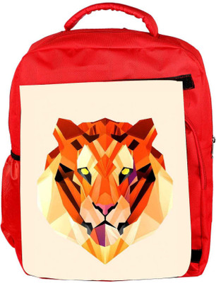

Snoogg Eco Friendly Canvas Polygon Tiger 2896 Backpack Rucksack School Travel Unisex Casual Canvas Bag Bookbag Satchel 5 L Backpack(Red)
