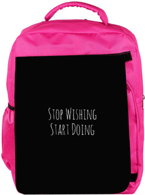 

Snoogg Eco Friendly Canvas Start Doing Backpack Rucksack School Travel Unisex Casual Canvas Bag Bookbag Satchel 5 L Backpack(Pink)