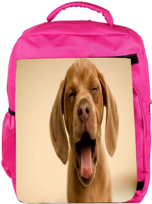 

Snoogg Eco Friendly Canvas Yourning Puppy Designer Backpack Rucksack School Travel Unisex Casual Canvas Bag Bookbag Satchel 5 L Backpack(Pink)