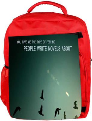 

Snoogg Eco Friendly Canvas Give Me The Type Of Feeling Designer Backpack Rucksack School Travel Unisex Casual Canvas Bag Bookbag Satchel 5 L Backpack(Red)
