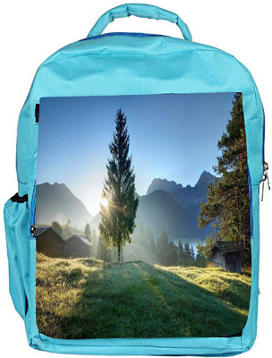 

Snoogg Eco Friendly Canvas Christmas Tree Designer Backpack Rucksack School Travel Unisex Casual Canvas Bag Bookbag Satchel 5 L Backpack(Blue)
