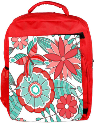 

Snoogg Eco Friendly Canvas Abstract Floral Background Backpack Rucksack School Travel Unisex Casual Canvas Bag Bookbag Satchel 5 L Backpack(Red)
