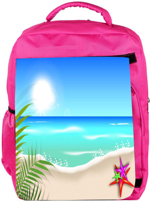 

Snoogg Eco Friendly Canvas Abstract Summer Background Backpack Rucksack School Travel Unisex Casual Canvas Bag Bookbag Satchel 5 L Backpack(Pink)