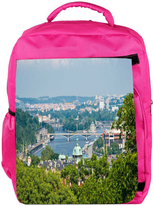 

Snoogg Eco Friendly Canvas Clean City Designer Backpack Rucksack School Travel Unisex Casual Canvas Bag Bookbag Satchel 5 L Backpack(Pink)