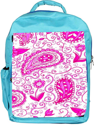 

Snoogg Eco Friendly Canvas Paisley Pink Pattern Backpack Rucksack School Travel Unisex Casual Canvas Bag Bookbag Satchel 5 L Backpack(Blue)