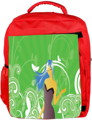 

Snoogg Eco Friendly Canvas Abstract Illustration Backpack Rucksack School Travel Unisex Casual Canvas Bag Bookbag Satchel 5 L Backpack(Red)