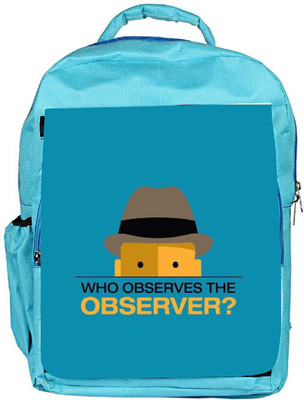 

Snoogg Eco Friendly Canvas Who Observes The Observer 2843 Backpack Rucksack School Travel Unisex Casual Canvas Bag Bookbag Satchel 5 L Backpack(Blue)