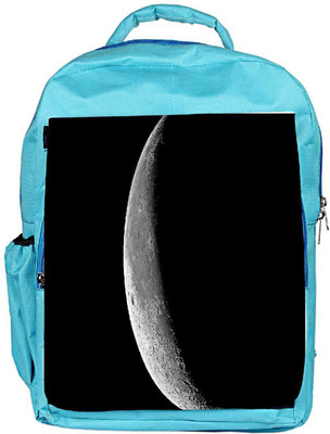 

Snoogg Eco Friendly Canvas Half Moon Designer Backpack Rucksack School Travel Unisex Casual Canvas Bag Bookbag Satchel 5 L Backpack(Blue)