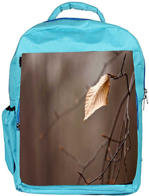

Snoogg Eco Friendly Canvas Dying Leaf Designer Backpack Rucksack School Travel Unisex Casual Canvas Bag Bookbag Satchel 5 L Backpack(Blue)