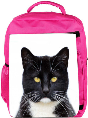 

Snoogg Eco Friendly Canvas Black Tuxedo Cat 144 Backpack Rucksack School Travel Unisex Casual Canvas Bag Bookbag Satchel 5 L Backpack(Pink)